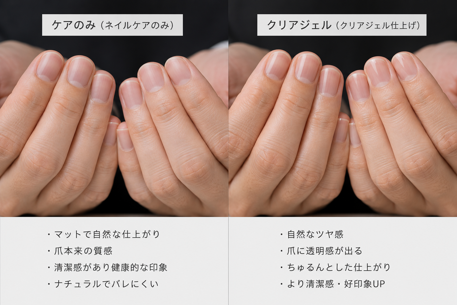 ケアのみ・クリアジェル比較